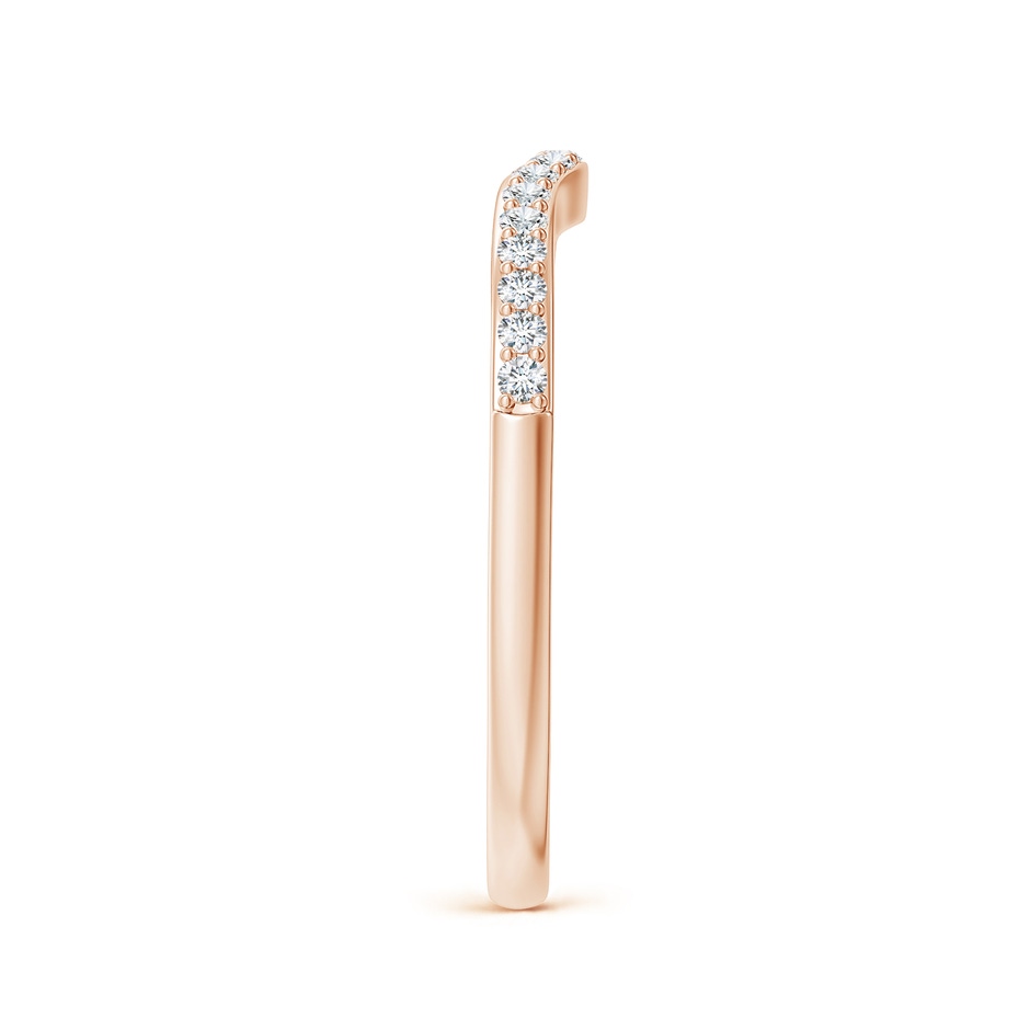 1.3mm GHVS Classic Diamond Half Eternity Contoured Wedding Ring in Rose Gold side 299