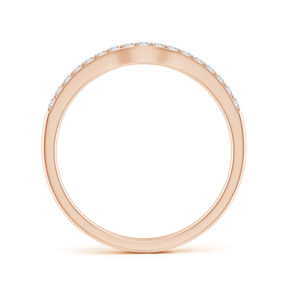 1.3mm HSI2 Classic Diamond Half Eternity Contoured Wedding Ring in Rose Gold side 199