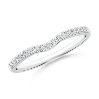 1.3mm HSI2 Classic Diamond Half Eternity Contoured Wedding Ring in White Gold