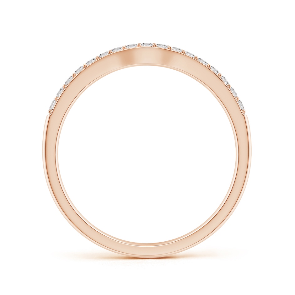1.3mm II1 Classic Diamond Half Eternity Contoured Wedding Ring in Rose Gold side 199