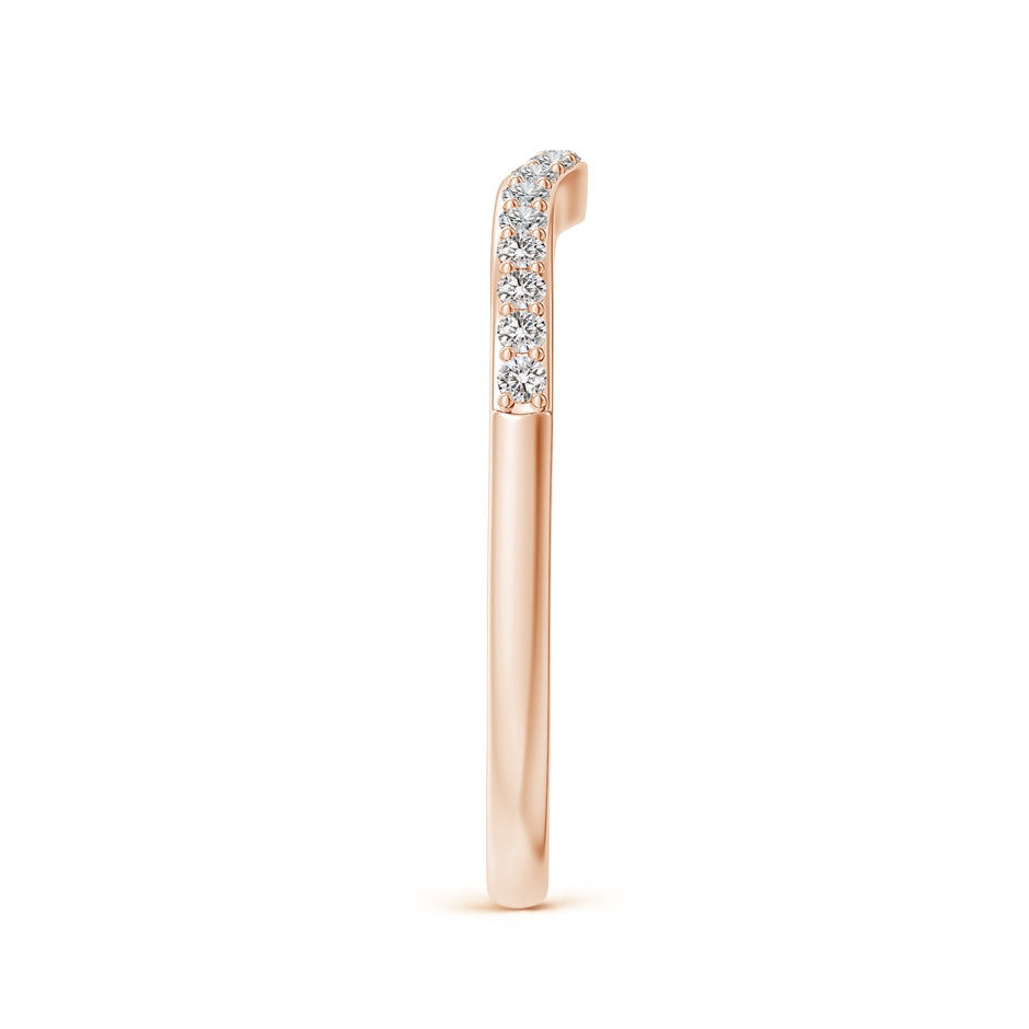 1.3mm II1 Classic Diamond Half Eternity Contoured Wedding Ring in Rose Gold side 299