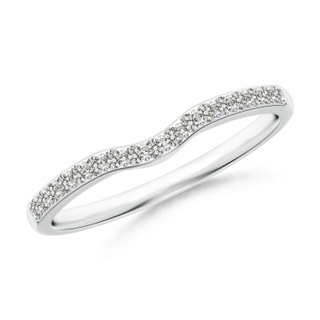 1.3mm JI2 Classic Diamond Half Eternity Contoured Wedding Ring in P950 Platinum