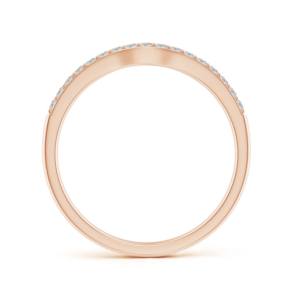 1.3mm JI2 Classic Diamond Half Eternity Contoured Wedding Ring in Rose Gold side 199