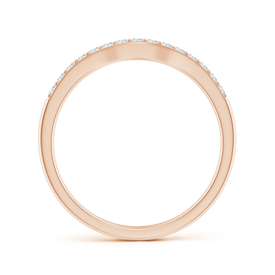 1.4mm GHVS Classic Diamond Half Eternity Contoured Wedding Ring in Rose Gold side 199