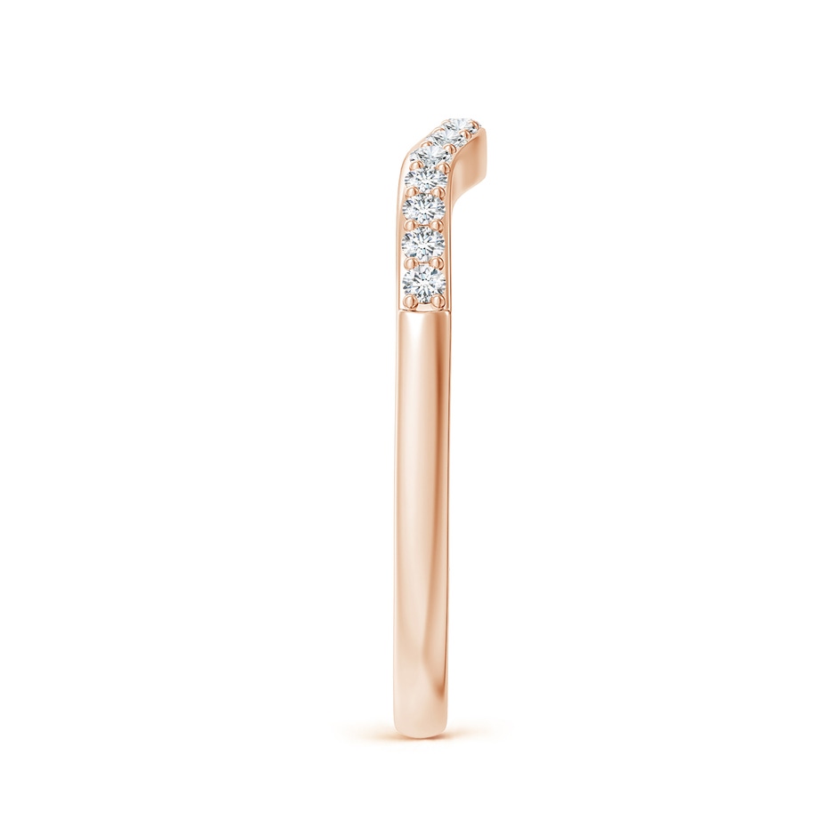 1.4mm GHVS Classic Diamond Half Eternity Contoured Wedding Ring in Rose Gold side 299