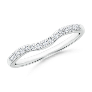 1.4mm GHVS Classic Diamond Half Eternity Contoured Wedding Ring in White Gold