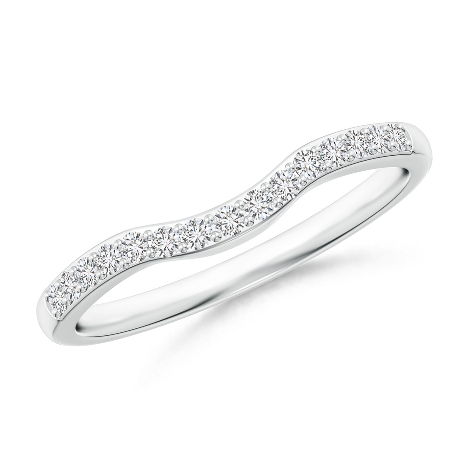 1.4mm HSI2 Classic Diamond Half Eternity Contoured Wedding Ring in White Gold 