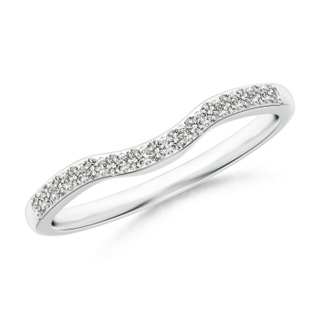 1.4mm JI2 Classic Diamond Half Eternity Contoured Wedding Ring in P950 Platinum