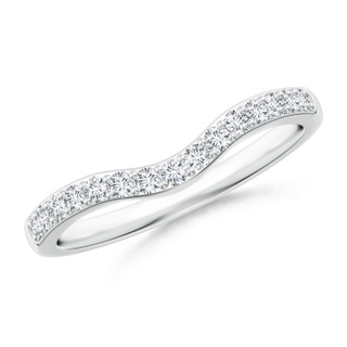 1.55mm GHVS Classic Diamond Half Eternity Contoured Wedding Ring in P950 Platinum