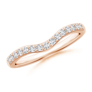 1.55mm GHVS Classic Diamond Half Eternity Contoured Wedding Ring in Rose Gold