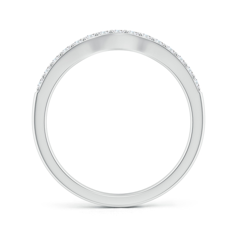 1.55mm GHVS Classic Diamond Half Eternity Contoured Wedding Ring in White Gold side 199