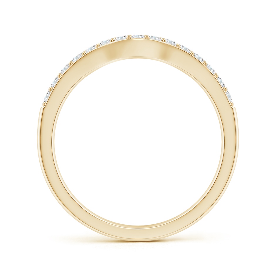 1.55mm GHVS Classic Diamond Half Eternity Contoured Wedding Ring in Yellow Gold side 199