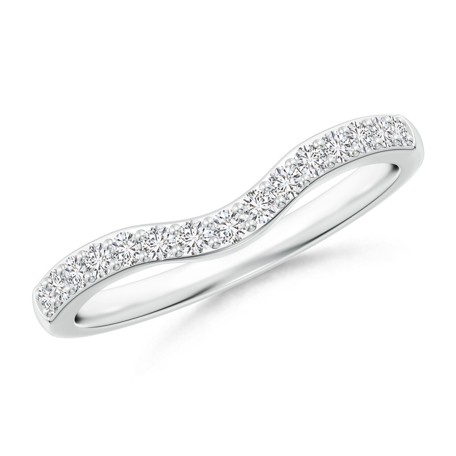 1.55mm HSI2 Classic Diamond Half Eternity Contoured Wedding Ring in White Gold 