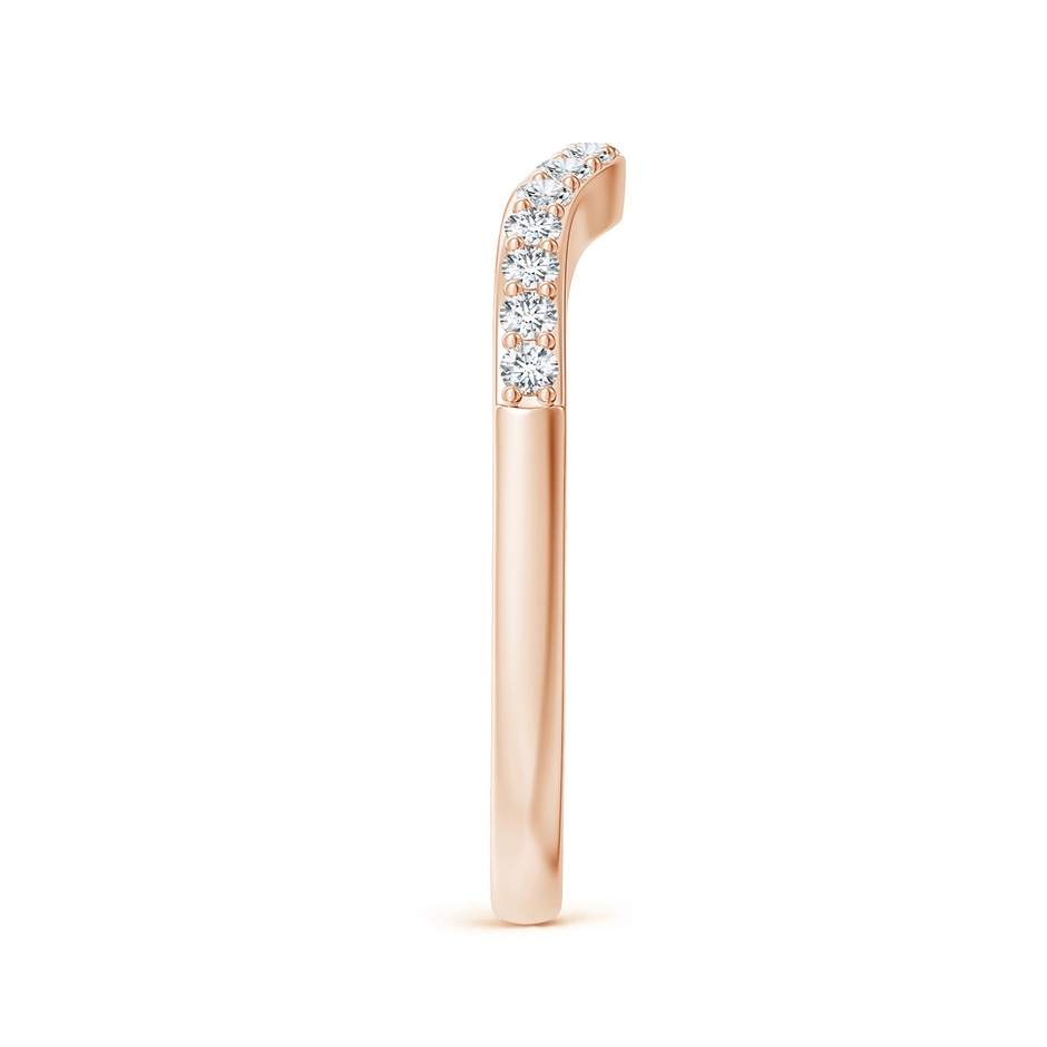 1.5mm GHVS Classic Diamond Half Eternity Contoured Wedding Ring in 18K Rose Gold side 299