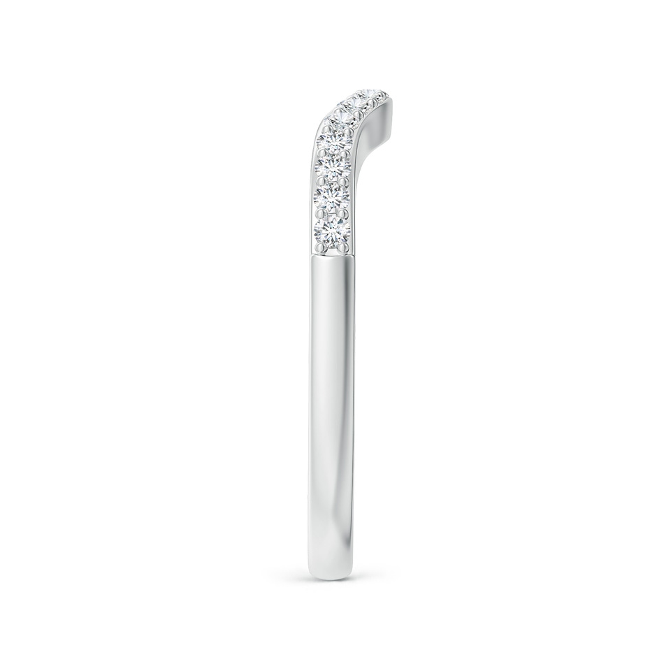 1.5mm GHVS Classic Diamond Half Eternity Contoured Wedding Ring in White Gold side 299