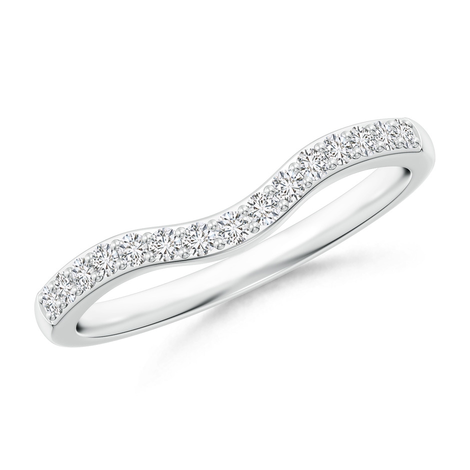 1.5mm HSI2 Classic Diamond Half Eternity Contoured Wedding Ring in White Gold 