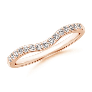 1.5mm II1 Classic Diamond Half Eternity Contoured Wedding Ring in Rose Gold