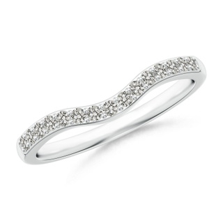 1.5mm JI2 Classic Diamond Half Eternity Contoured Wedding Ring in White Gold