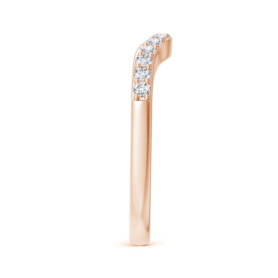 1.7mm GHVS Classic Diamond Half Eternity Contoured Wedding Ring in 18K Rose Gold side 299