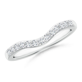 1.7mm GHVS Classic Diamond Half Eternity Contoured Wedding Ring in P950 Platinum