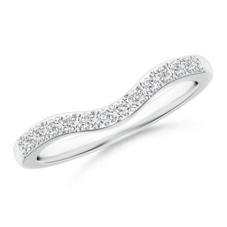 1.7mm HSI2 Classic Diamond Half Eternity Contoured Wedding Ring in White Gold