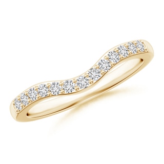 1.7mm HSI2 Classic Diamond Half Eternity Contoured Wedding Ring in Yellow Gold