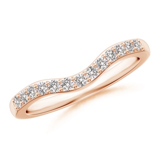 1.7mm II1 Classic Diamond Half Eternity Contoured Wedding Ring in Rose Gold