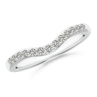 1.7mm JI2 Classic Diamond Half Eternity Contoured Wedding Ring in White Gold