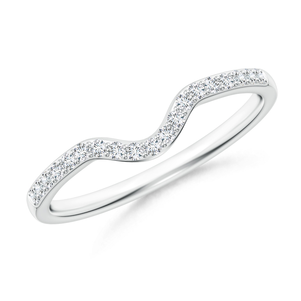 1.2mm GHVS Classic Diamond Curved Comfort Fit Women's Ring in P950 Platinum