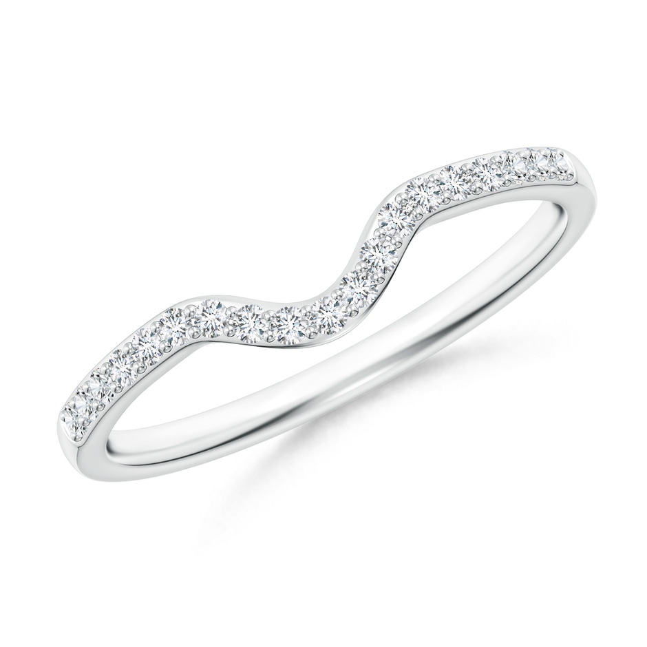 1.2mm GHVS Classic Diamond Curved Comfort Fit Women's Ring in White Gold 