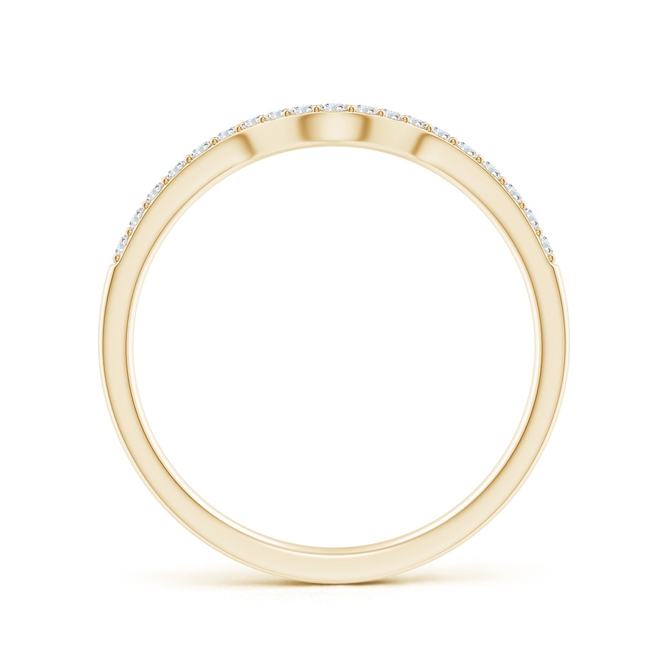 1.2mm GHVS Classic Diamond Curved Comfort Fit Women's Ring in Yellow Gold side 199