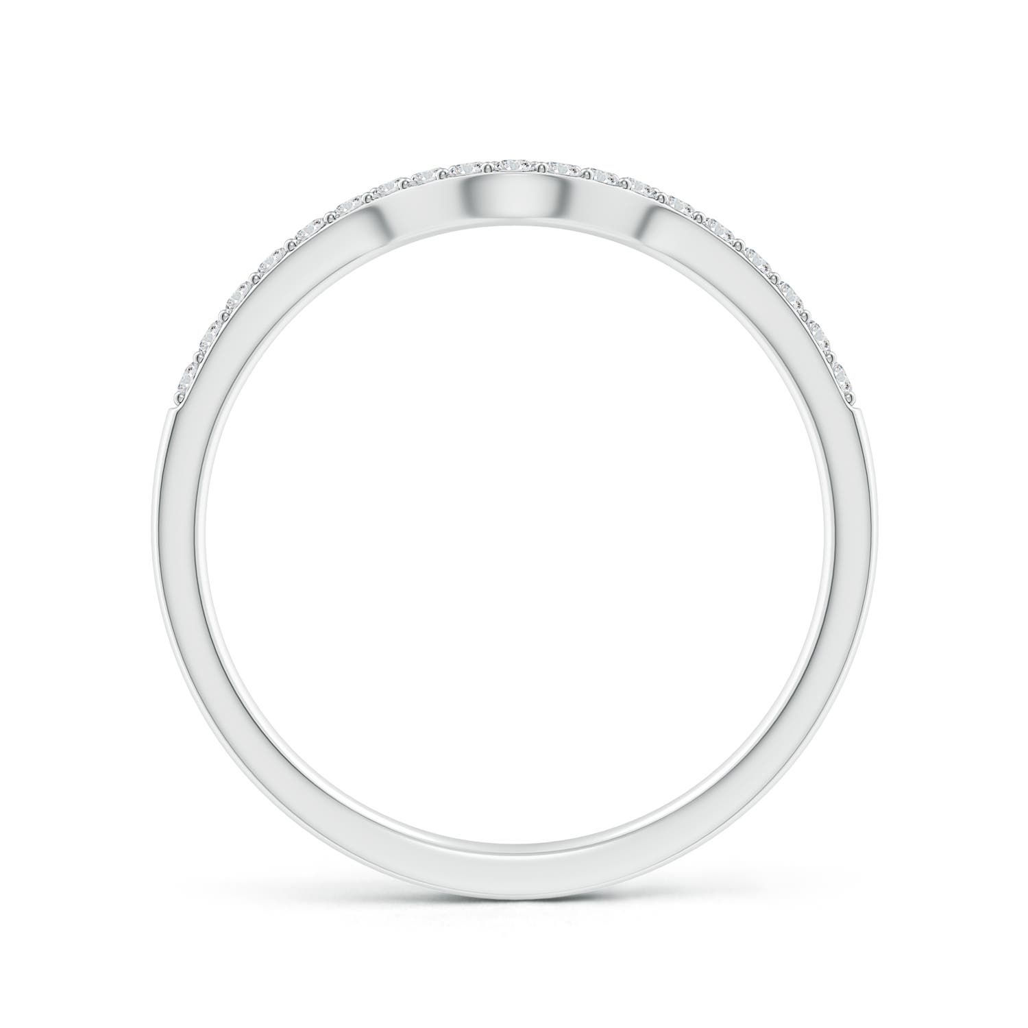 1.2mm HSI2 Classic Diamond Curved Comfort Fit Women's Ring in 18K White Gold