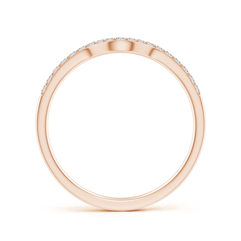 1.2mm II1 Classic Diamond Curved Comfort Fit Women's Ring in Rose Gold side 199