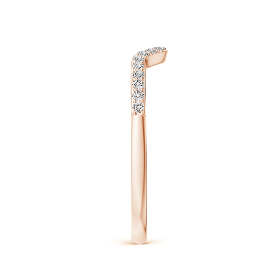 1.2mm II1 Classic Diamond Curved Comfort Fit Women's Ring in Rose Gold side 299