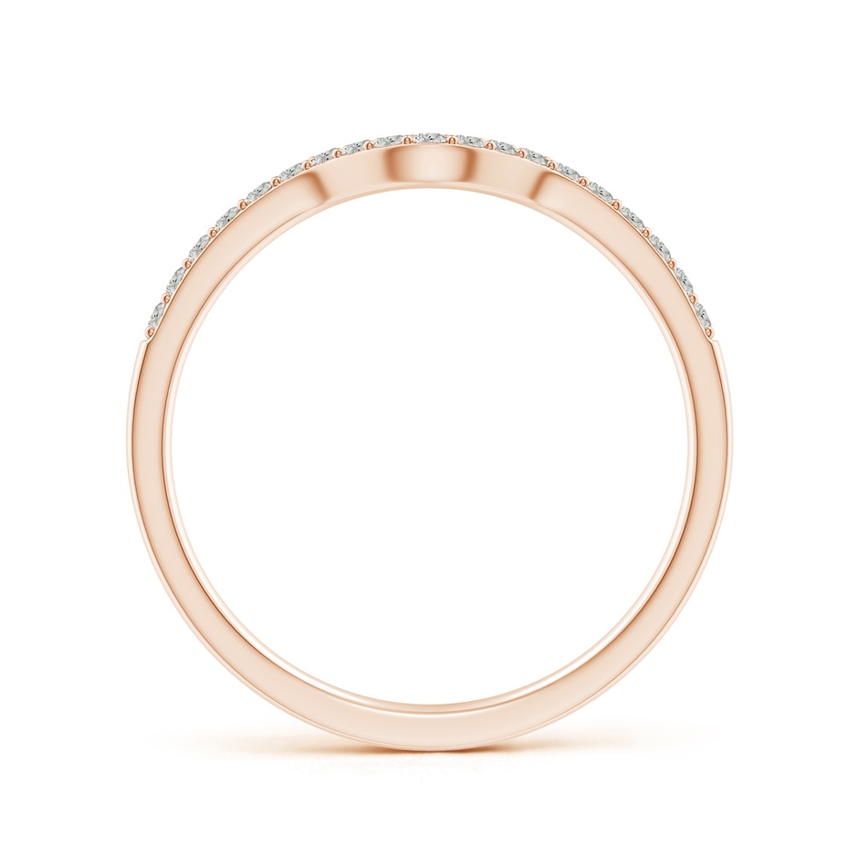 1.2mm JI2 Classic Diamond Curved Comfort Fit Women's Ring in Rose Gold side 199