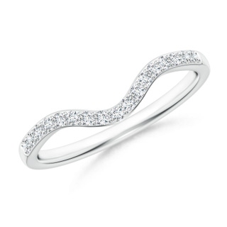 1.3mm GHVS Classic Diamond Curved Comfort Fit Women's Ring in White Gold