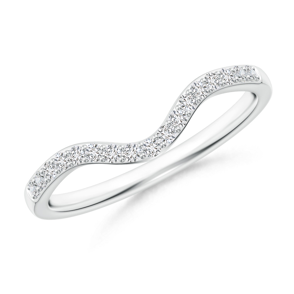 1.3mm HSI2 Classic Diamond Curved Comfort Fit Women's Ring in 18K White Gold 