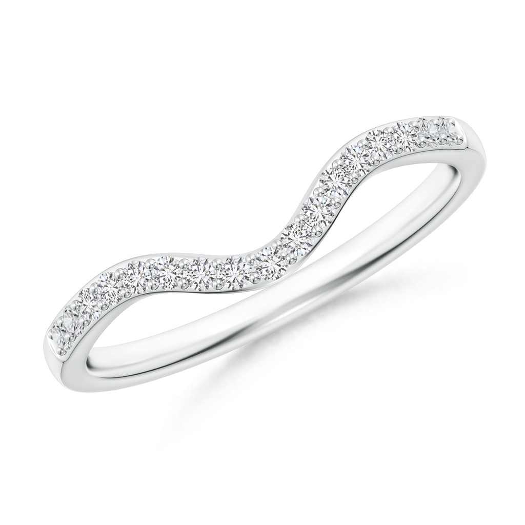1.3mm HSI2 Classic Diamond Curved Comfort Fit Women's Ring in P950 Platinum