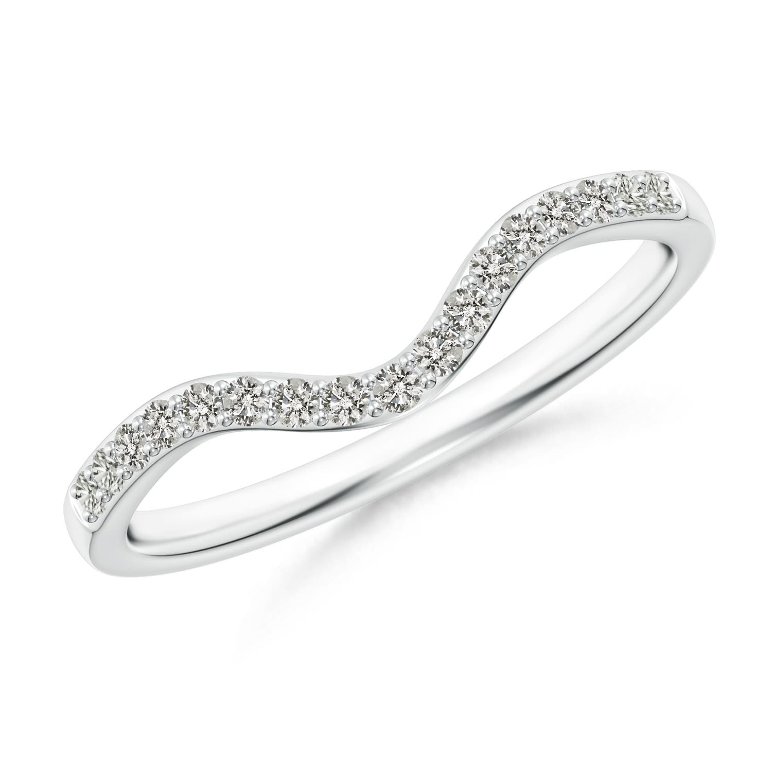 Lab-Grown Diamond V-Shaped Contoured Wedding Ring