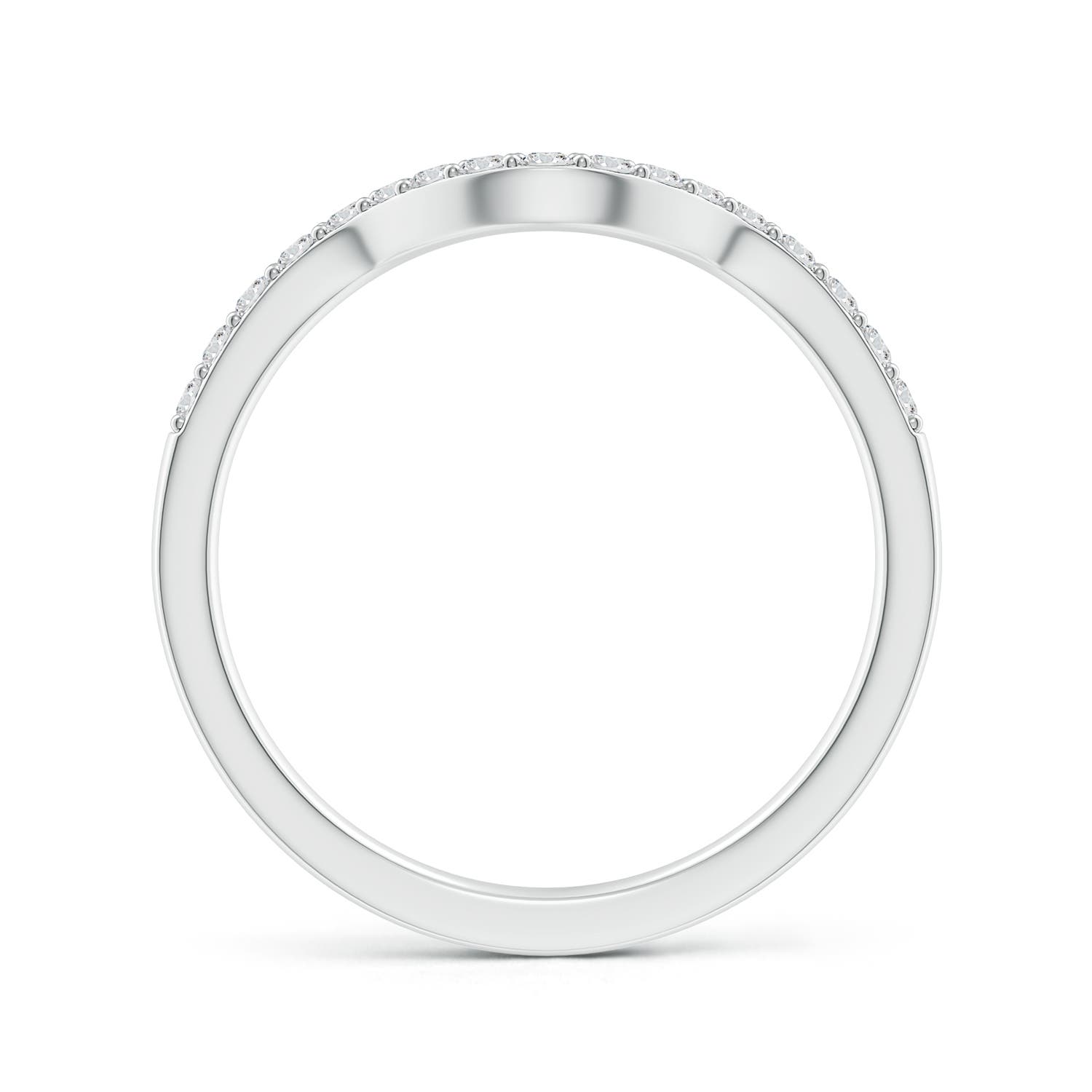 1.4mm HSI2 Classic Diamond Curved Comfort Fit Women's Ring in P950 Platinum - side 3