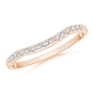 1.2mm GVS2 Prong Set Diamond Contour Wedding Ring in Rose Gold