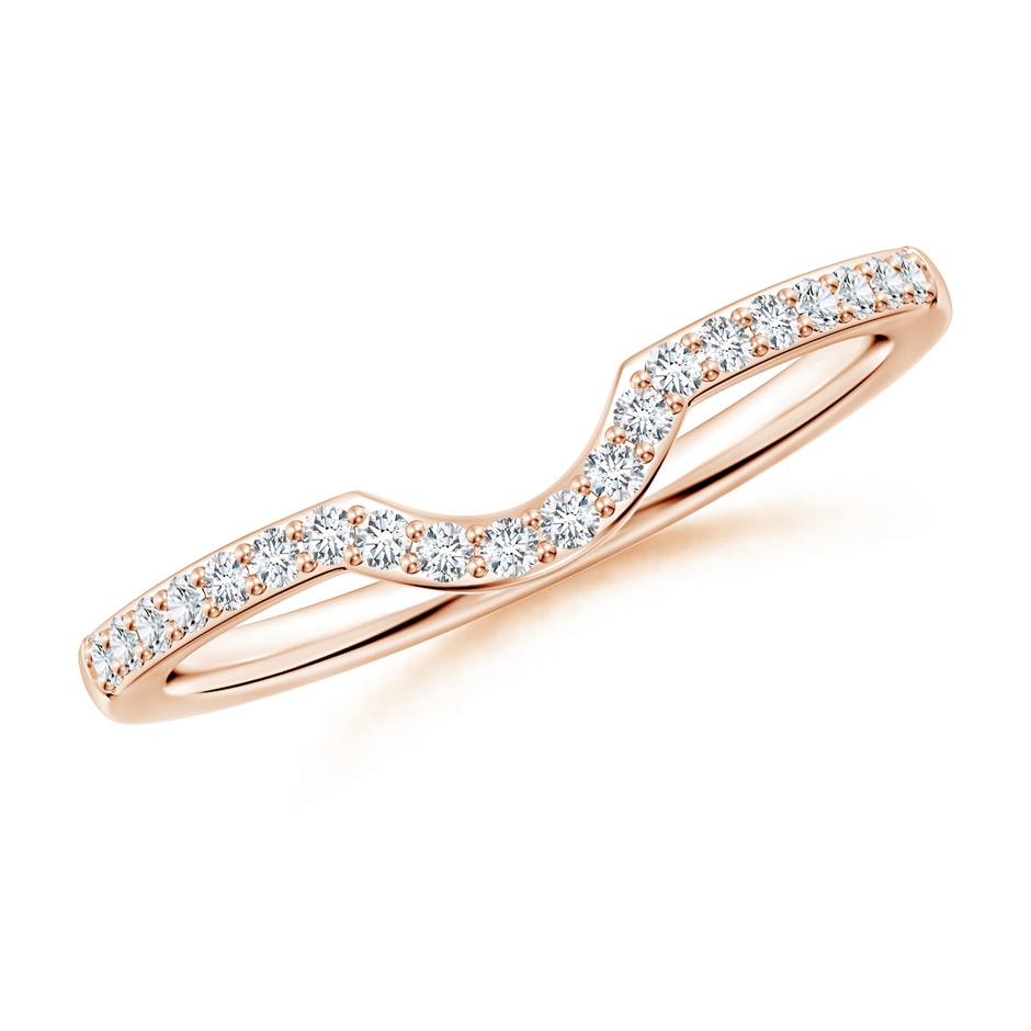 1.15mm GHVS Classic Diamond Curved Comfort Fit Wedding Ring in Rose Gold 