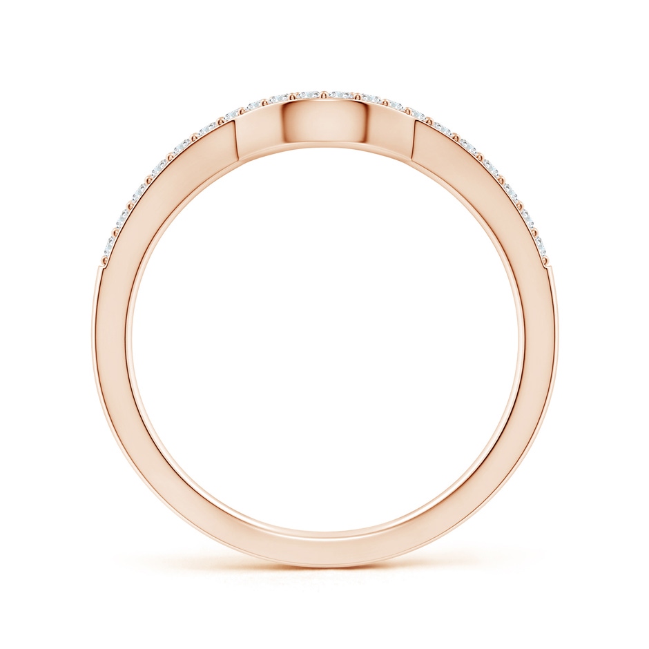 1.15mm GHVS Classic Diamond Curved Comfort Fit Wedding Ring in Rose Gold side 199