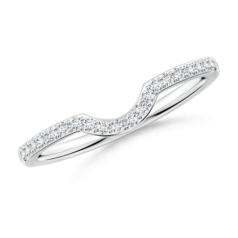 1.15mm GHVS Classic Diamond Curved Comfort Fit Wedding Ring in White Gold 