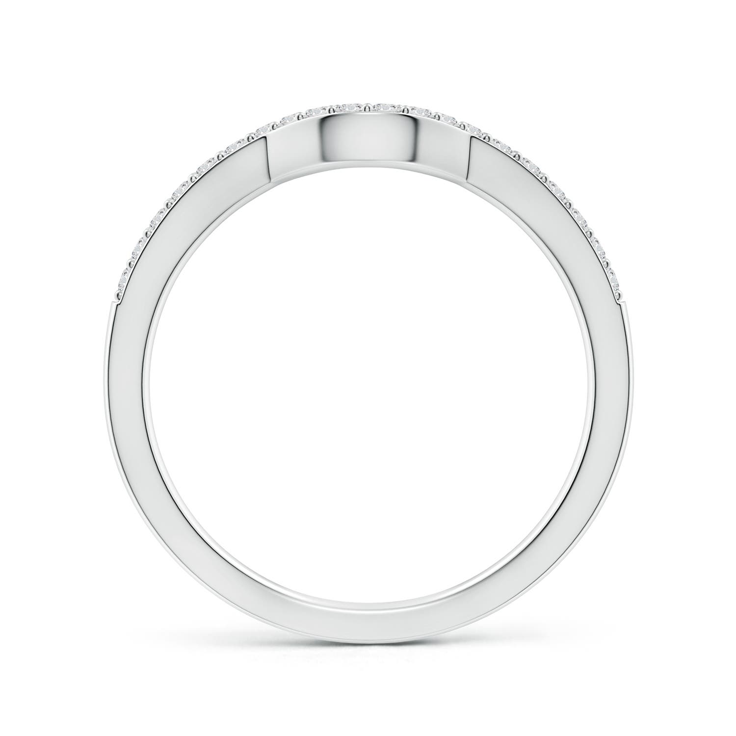 1.15mm HSI2 Classic Diamond Curved Comfort Fit Wedding Ring in 18K White Gold