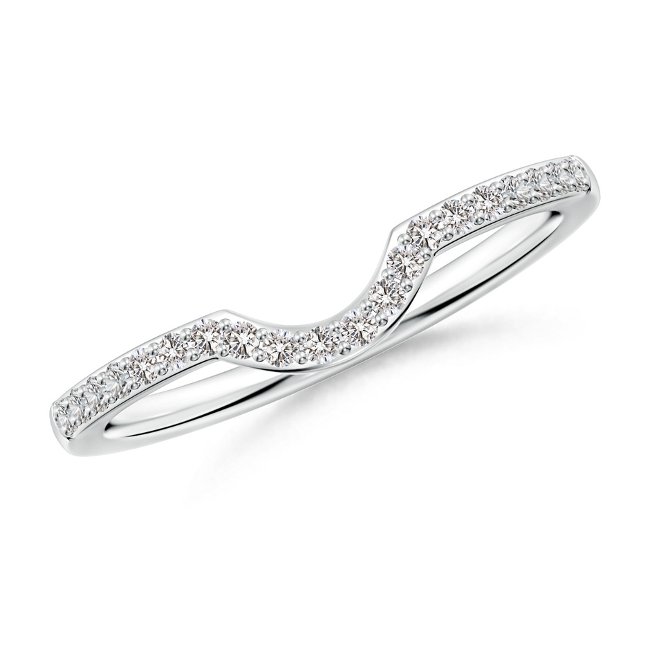 1.15mm II1 Classic Diamond Curved Comfort Fit Wedding Ring in White Gold 