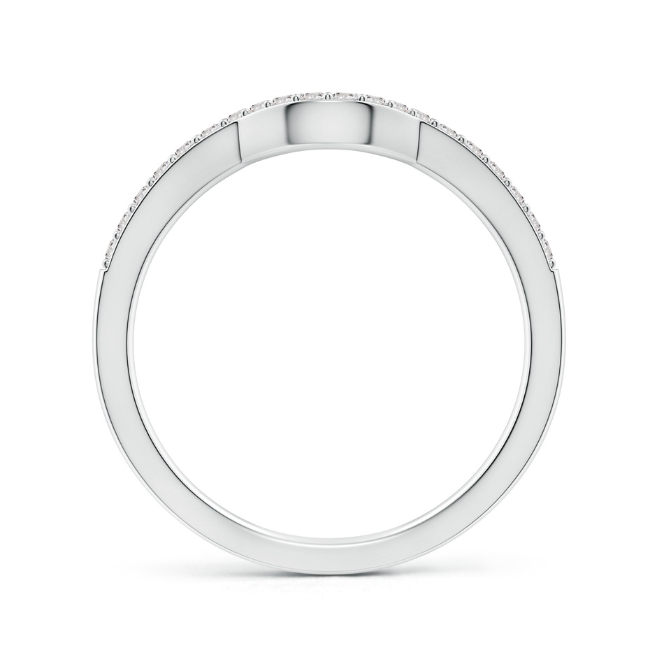 1.15mm II1 Classic Diamond Curved Comfort Fit Wedding Ring in White Gold side 199