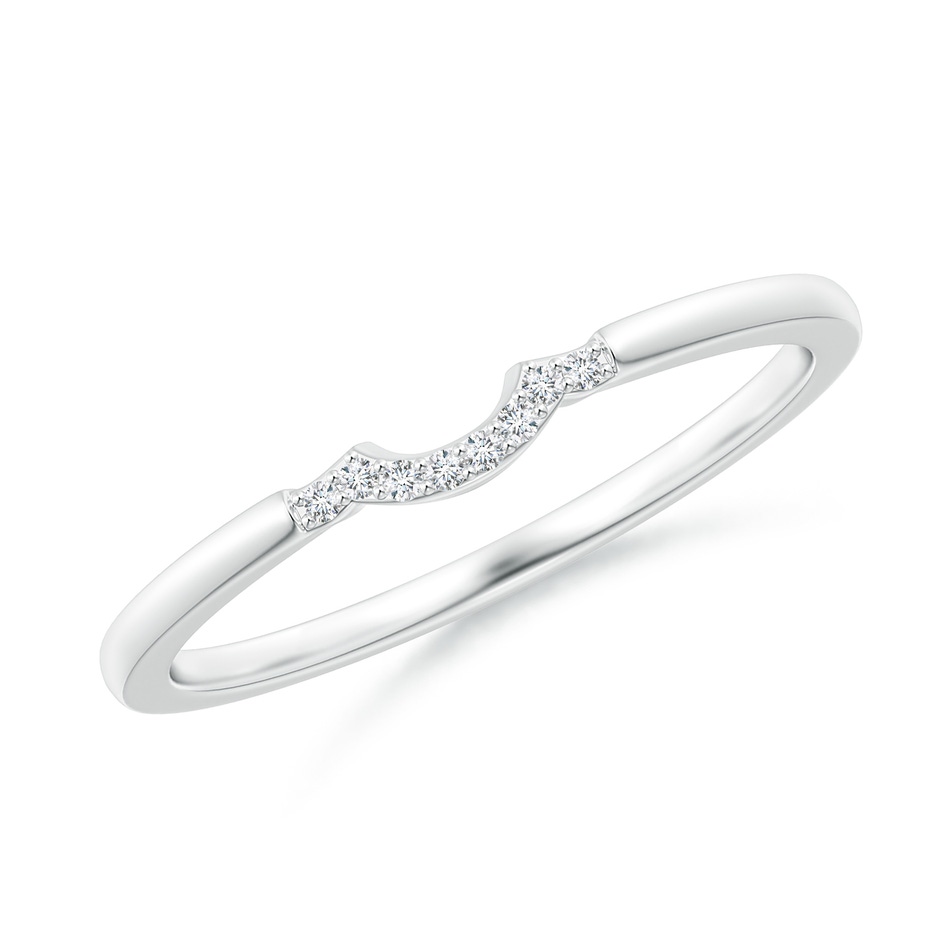 0.9mm GVS2 Prong-Set Diamond Curved Wedding Ring in P950 Platinum 