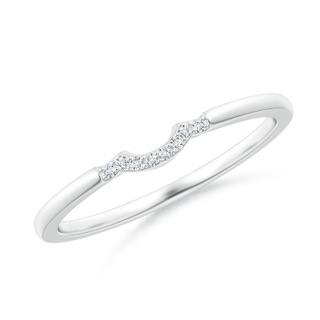 0.9mm GVS2 Prong-Set Diamond Curved Wedding Ring in White Gold