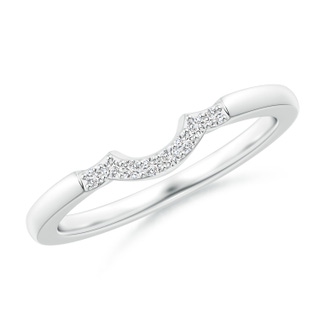 1.2mm HSI2 Prong-Set Diamond Curved Wedding Ring in P950 Platinum